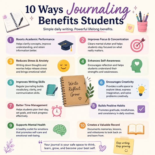 10 Ways Journaling Benefits Students