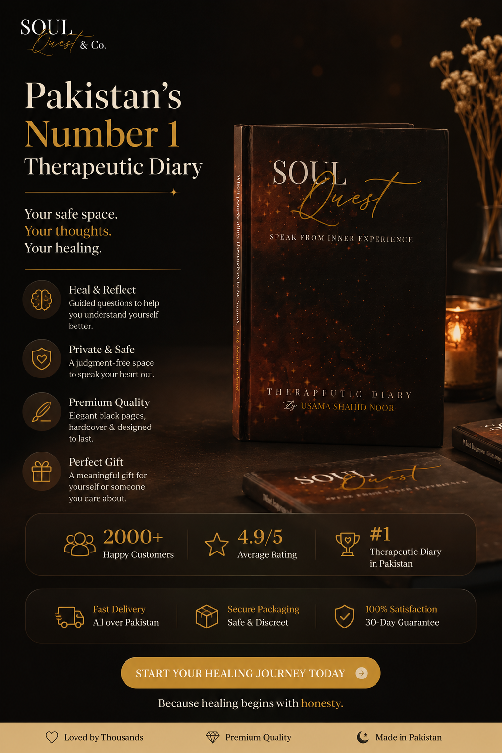 Soul Quest Diary --  Healing Journal for Emotional Wellness